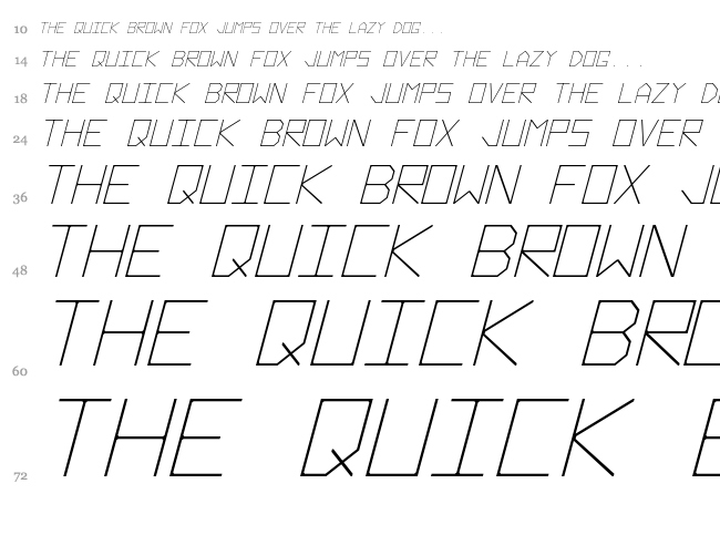 Hyperspace font waterfall